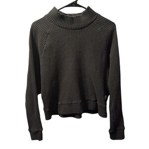 The North Face Chabot cotton thermal waffle knit mock neck long sleeve top